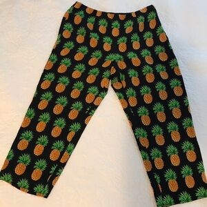 Maggy L 100% Silk Pineapple Print Pants 10P